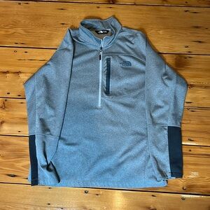 North Face Gray Performance Half Zip